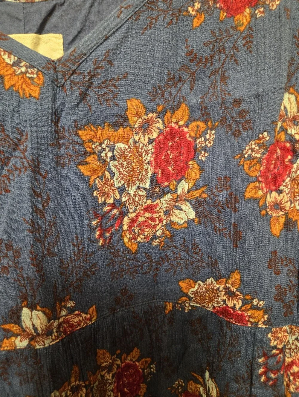 Caslon Blue Floral Spaghetti-Strap Maxi Dress Size 2x